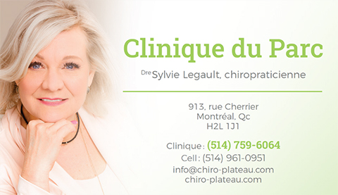 Clinique du Parc, Dre Sylvie Legault, chiropraticienne